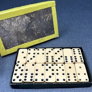 28 Really Old Dominoes Double Six Set Original Vintage Aged Patina